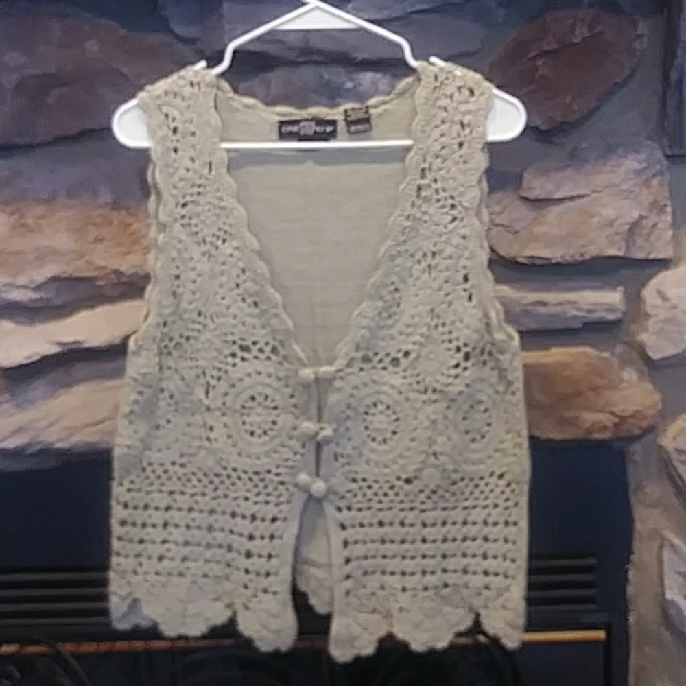 COPY - Vintage 90s crochet vest.